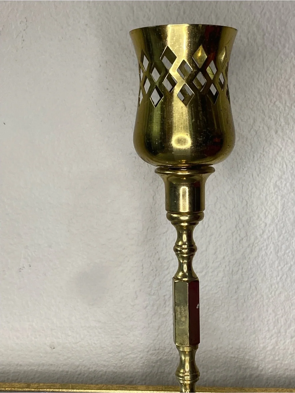 Brass Decorative Candle Holder - Gold